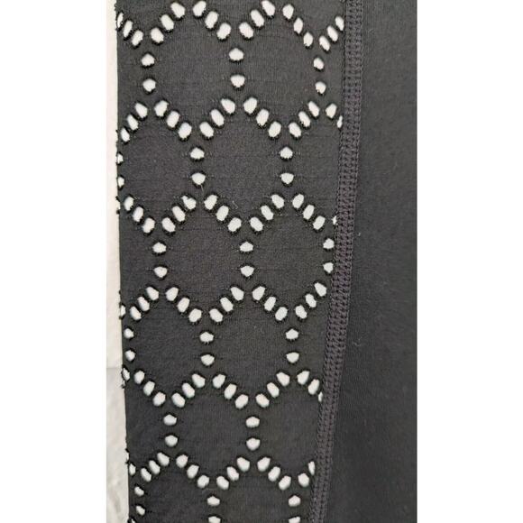 Athleta Women's Size Small High Rise Eyelet Chatarunga Activewear Capri - Black - Picture 3 of 8